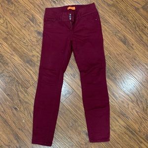 Fashion Nova Wax Red Colored Jeans
